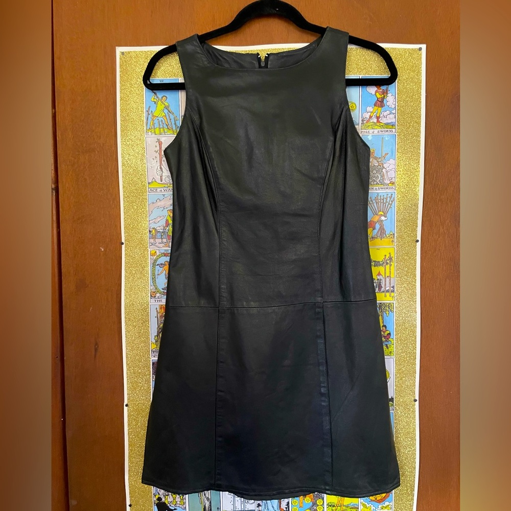 Leather Mini Dress  Size 6